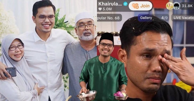 Image from: 'Dia minta RM50 pun saya tak boleh bagi' – Khairul Aming sebak kenang arwah ayah, dedah simpanan RM1,000 jadi titik mula berniaga