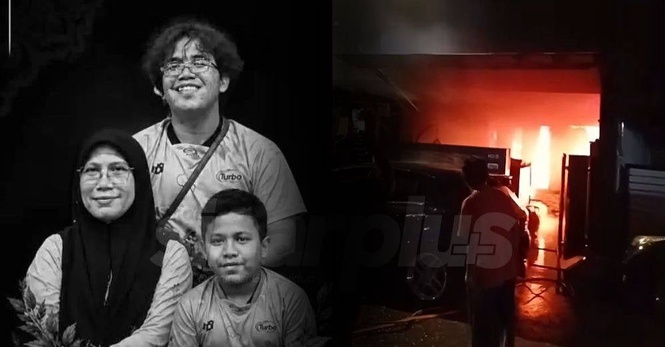 Image from: 'Kasih abang peluk adik...' Ibu dan dua anak maut dalam kebakaran