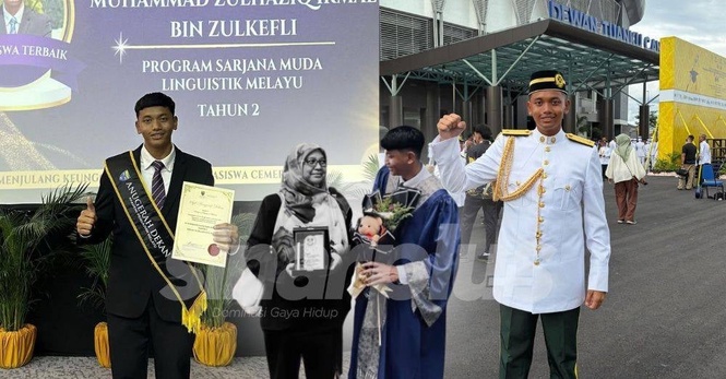 Image from: 'Leftenan muda, mahasiswa terbaik' - Pernah tular dihalau dan dihina mak cik, pemuda buktikan rezeki anak kematian ibu