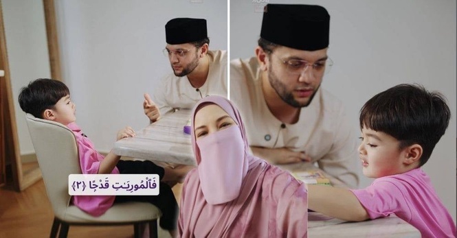 Image from: ‘Bunyi macam anak orang Arab, Masya-ALLAH!’ – Bilal lancar baca surah pendek pada usia kecil, Neelofa kongsi rahsia didikan awal