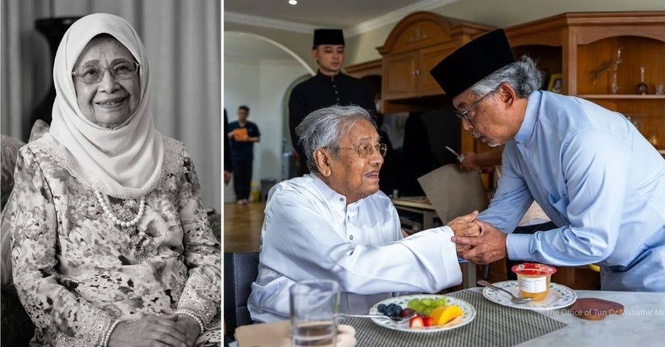 Image from: ‘Saya tak sangka Hasmah meninggal dunia’ - Luahan Tun M undang sebak, Sultan Pahang titip pesanan