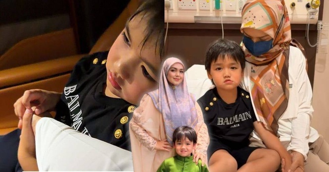 Image from: 'Nak kena operate ke?' – Siti Nurhaliza kongsi detik cemas manik mainan tersangkut dalam hidung Afwa, sekali bersin terus terkeluar