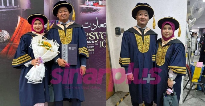 Image from: 'Bukan siapa habis dahulu...' - Suami isteri ini pilih tamatkan PhD bersama jadi inspirasi, momen tulis tesis paling romantik