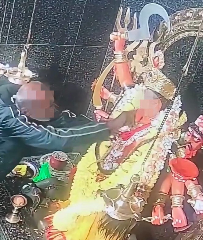 Image from: Polis buru lelaki curi duit dan rantai leher di sebuah kuil