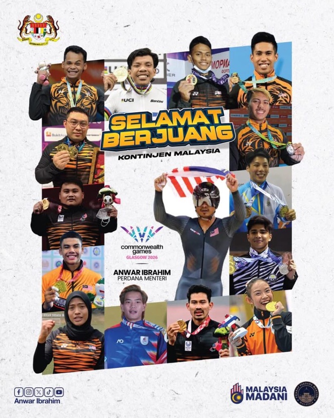 Image from: Anwar titip ucapan buat kontinjen Sukan Komanwel 2026