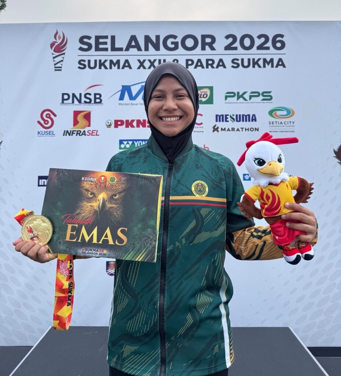 Image from: Nabilah bangkit pertahan emas kriterium buat Kedah