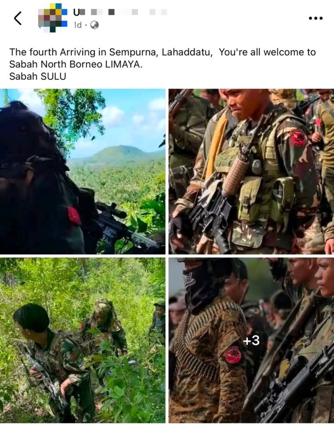 Image from: Polis nafi kemasukan sekumpulan lelaki bersenjata di Semporna, Lahad Datu