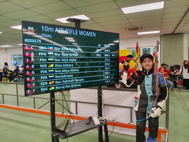 Image from: Aina tutup karier menembak dengan emas