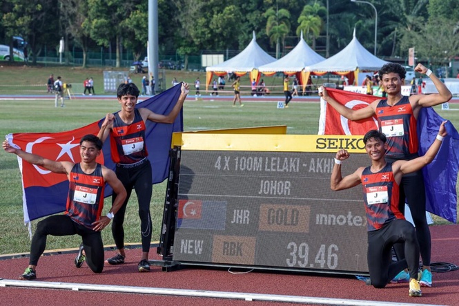 Image from: Kuartet 4x100m Johor lebur rekod 10 tahun