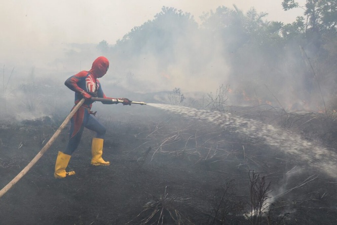 Image from: Kebakaran hutan Indonesia hasilkan pelepasan gas tertinggi di dunia