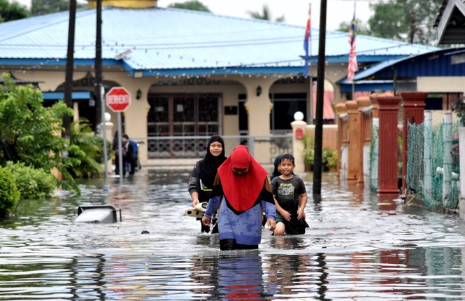 Image from: Beberapa kawasan di Johor Bahru dinaiki air susulan hujan lebat
