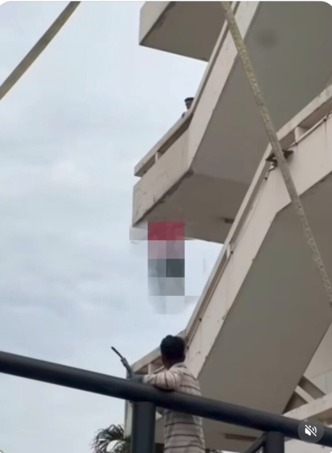 Image from: Lelaki kritikal jatuh bangunan hospital di Ipoh