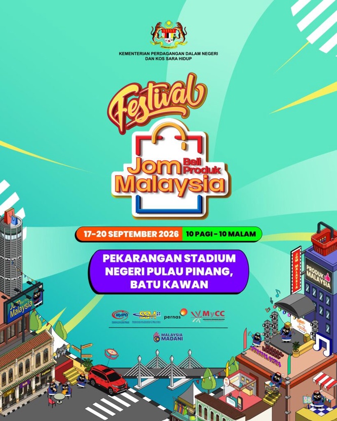 Image from: Festival Jom Malaysia 2026 di Pulau Pinang himpun lebih 200 usahawan, 300 barangan keperluan harian