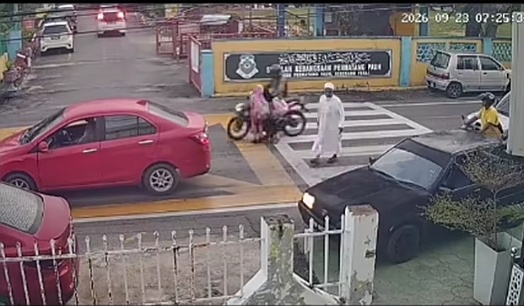 Image from: Polis kesan penunggang motosikal langgar dua murid perempuan
