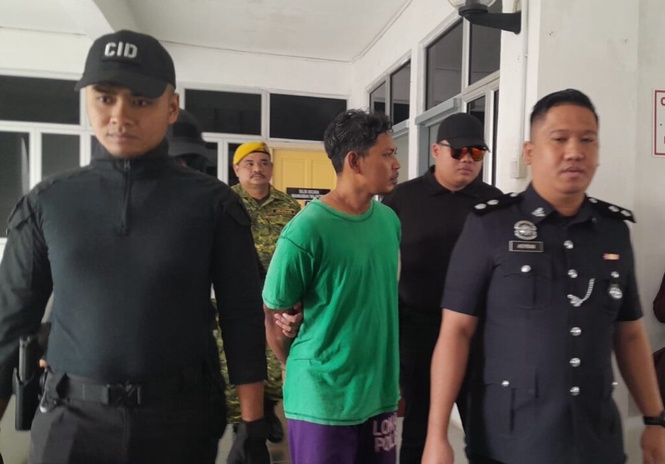 Image from: Bapa saudara campak kanak-kanak dalam sungai didakwa