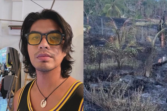 Image from: Kebun hangus dijilat api, Ben Amir syukur tiada kemalangan jiwa