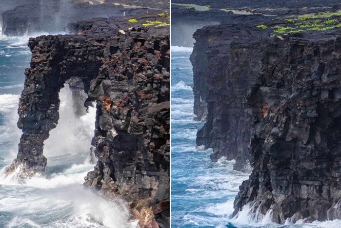 Image from: Gerbang ikonik di Hawaii runtuh selepas 550 tahun