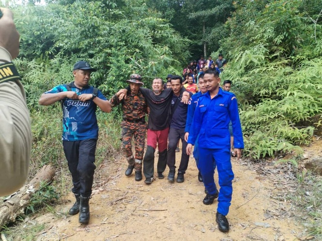 Image from: Dua beranak sesat di Besut ditemukan selamat