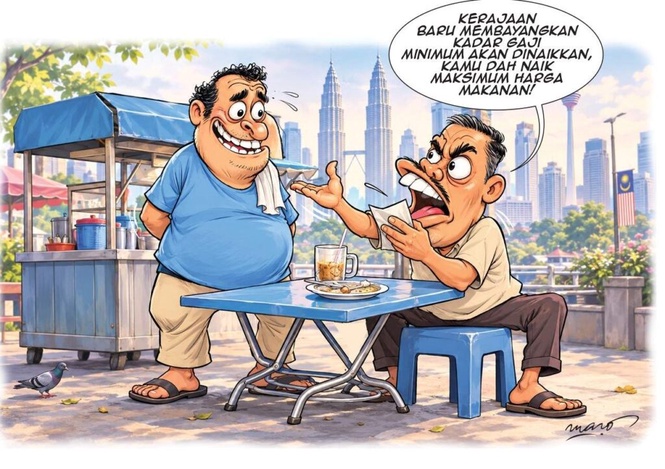 Image from: Harga barang naik lif, gaji naik tangga?