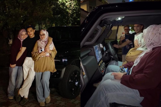 Image from: Aedy Ashraf hadiahkan ibu, kakak sebuah kereta sempena genap 33 tahun